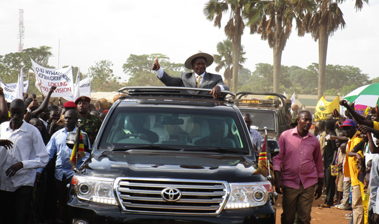 President Museveni at the launch Gulu Main Market
