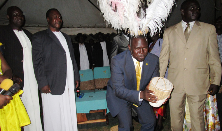 NRM's Todwong tries out his drum