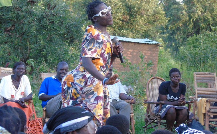 Banana Joe’ performing at Ajuri village, Omoro County in Gulu district on Saturday