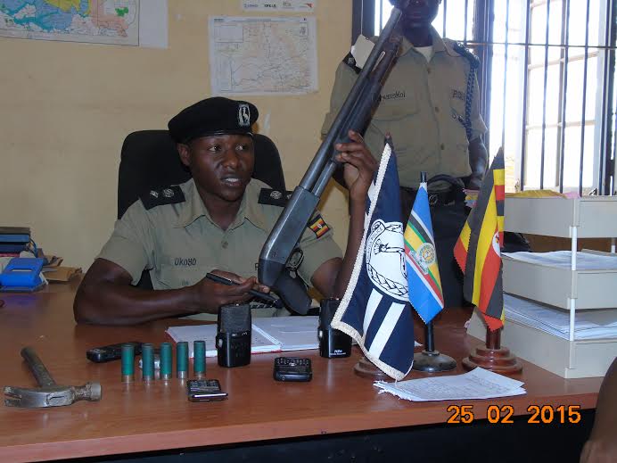 Gulu District Police Commander Martin Okoyo. He briefed the crime preventers before they left for Kampala(Photo by Claude Omona