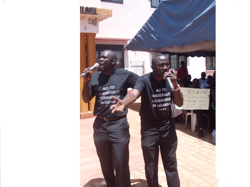Pastor James Ochan on the left and Pastor Janani Loum on the right have all recorded statement