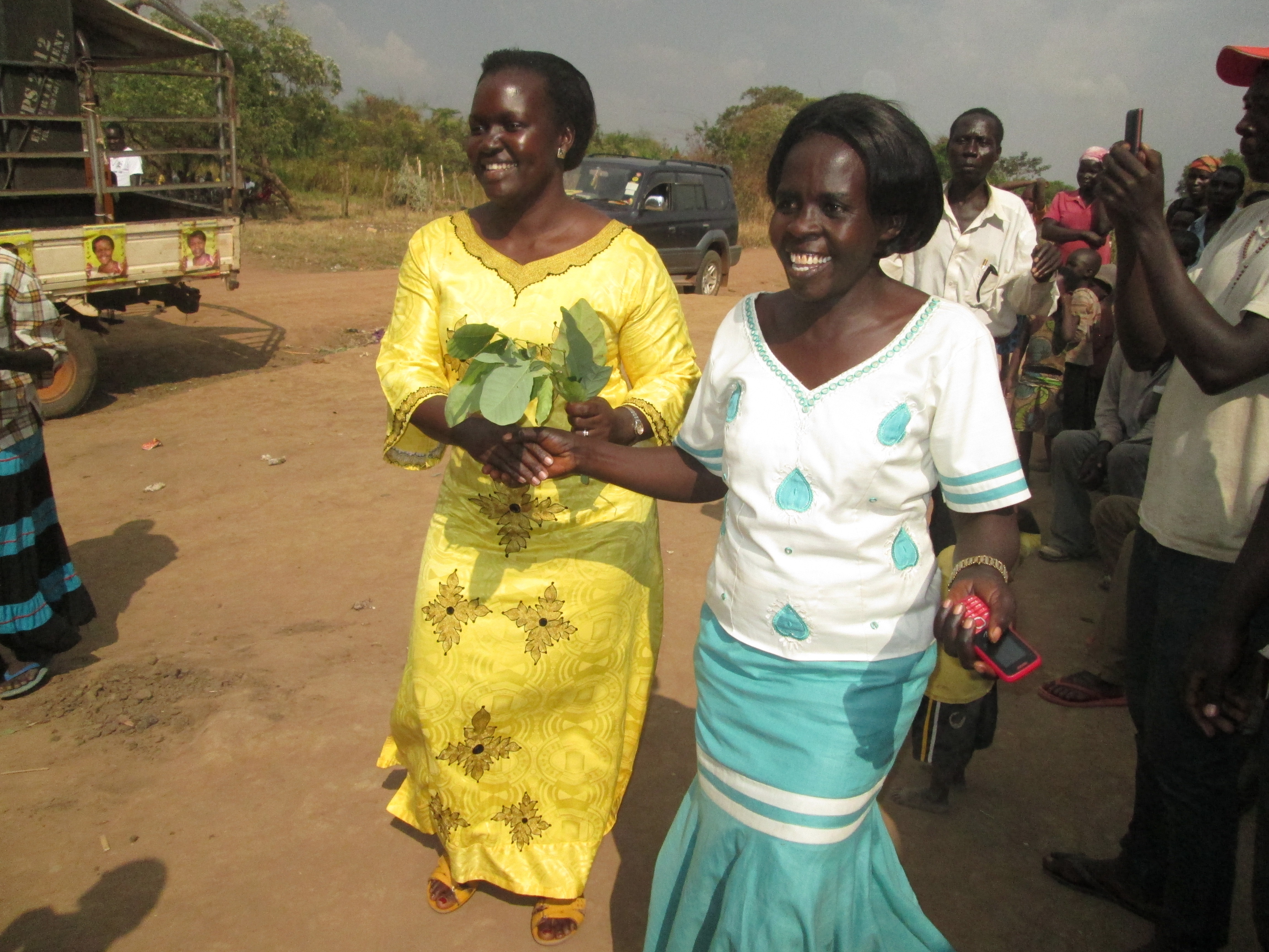 Winnie campaigning for Lamwaka in Bobi subcounty